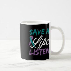 Taza De Café Salvar una cinta de la cinta de la vida Conciencia