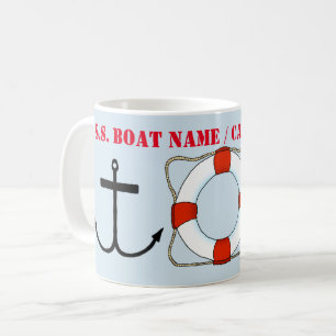 Taza De Café Salvavidas y Mug Anchor (Personalizar)