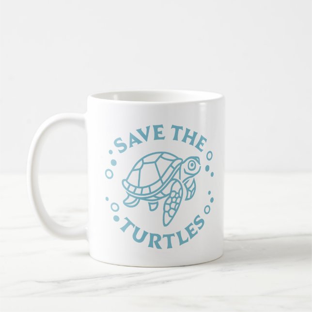 Taza De Café Salvemos a las tortugas (Izquierda)