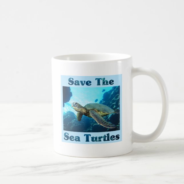 Taza De Café Salvemos a las tortugas marinas (Derecha)