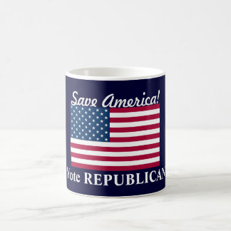 Taza De Café ¡Salven a Estados Unidos!/Voten a REPUBLICAN+E.U.A