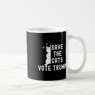 Taza De Café Salven A Los Gatos Votar A Trump Humor De Gato Pol