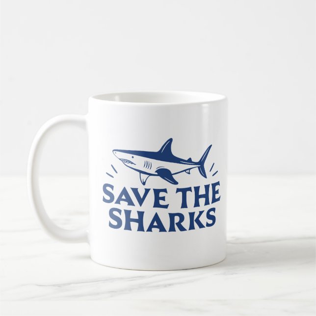 Taza De Café Salven a los tiburones (Izquierda)