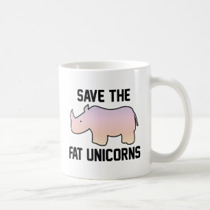 Taza De Café Salven A Los Unicornios Grasos