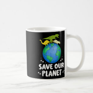 Taza De Café Salven a nuestros niños del planeta dinosaurios Ch