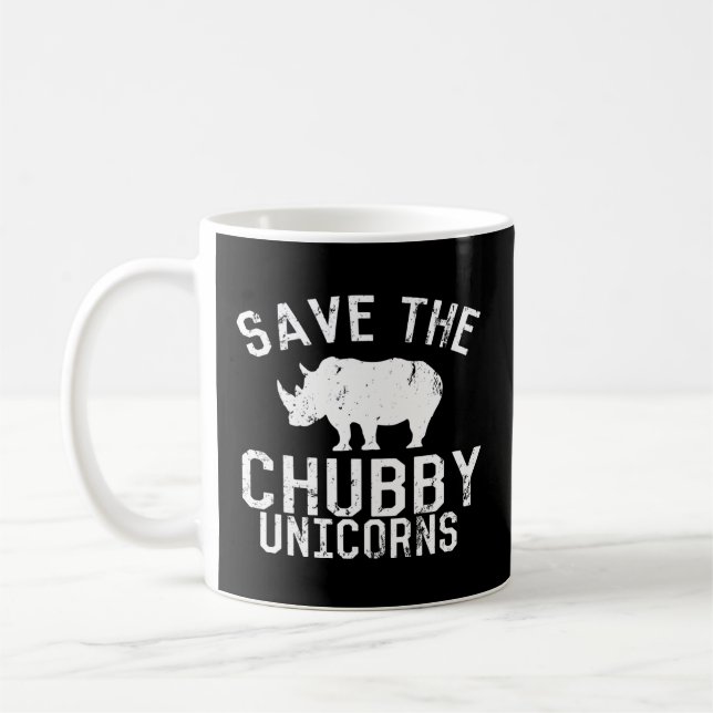 Taza De Café Salven El Rinoceronte gordo De Los Unicornios (Izquierda)