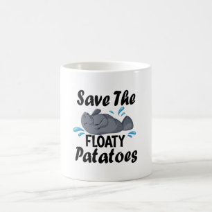 Taza De Café Salven Las Patatas Flotantes / Divertido Manatee
