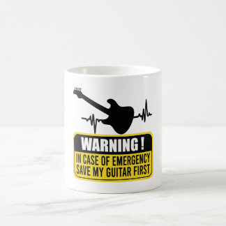 Taza De Café Salven mi guitarra primero - Gracioso regalo guita