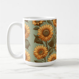 Taza De Café Salvia y Girasoles II