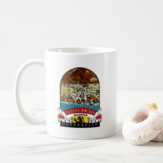 Taza De Café Salzburg Fuschl Am See Österreich Souvenir (Con donut)