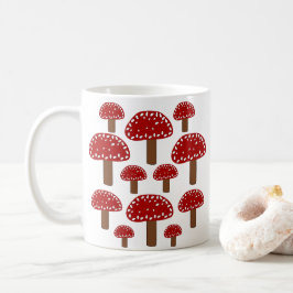 Taza De Café Sambú del bosque de Toadstool Rojo