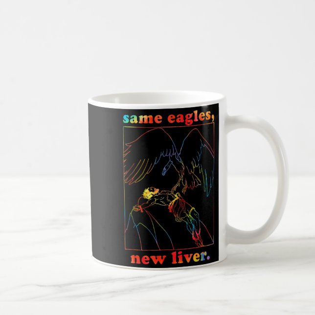 Taza De Café Same Eagles New Liver Funny Apparel  (Derecha)