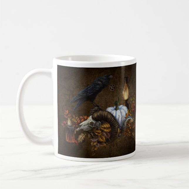 Taza De Café Samhain Raven (Izquierda)