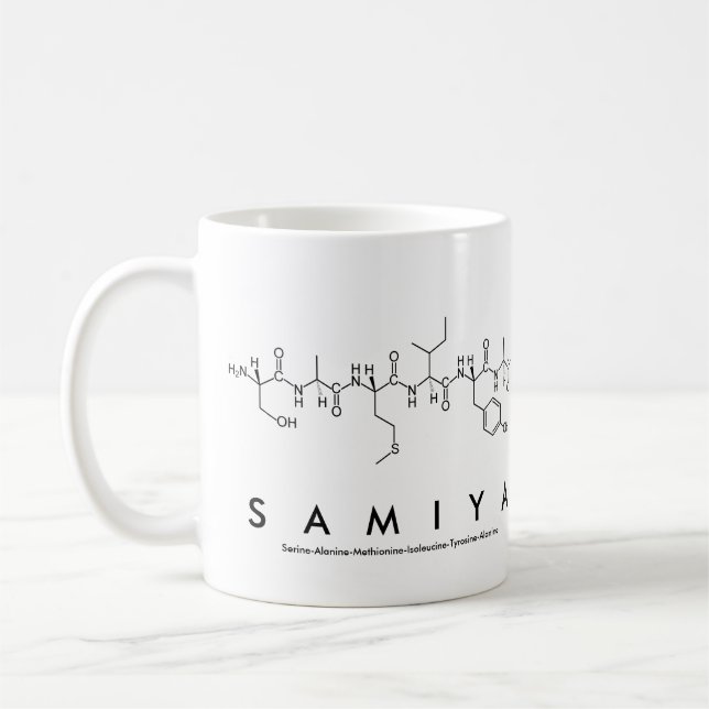 Taza De Café Samiya peptide nombre mug (Izquierda)
