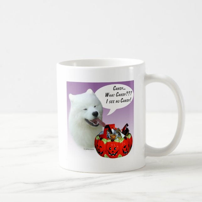 Taza De Café Samoyed Halloween Candy (Derecha)