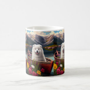 Taza De Café Samoyed on a Paddle: Una aventura panorámica