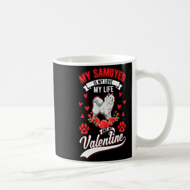 Taza De Café Samoyed Valentines Day Samoyed 1  (Derecha)