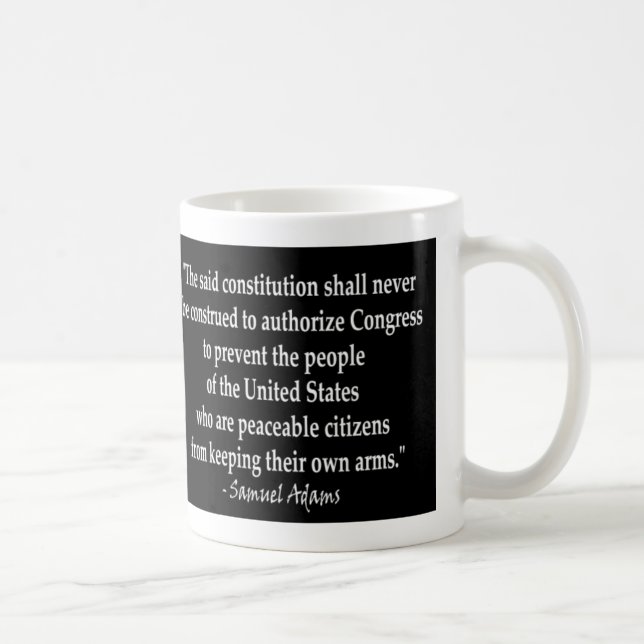 Taza De Café Samuel Adams - cita de los brazos de los (Derecha)