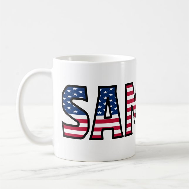 Taza De Café Samuel Name Vorname USA styled Tasse Kaffeetasse (Izquierda)