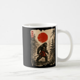 Taza De Café Samurai Bigfoot Vintage japonés Sasquatch Ukiyo-e