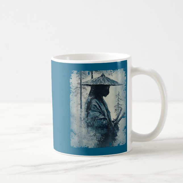 Taza De Café Samurai Cat Japanese Art Anime Men Women Kids Grap (Derecha)