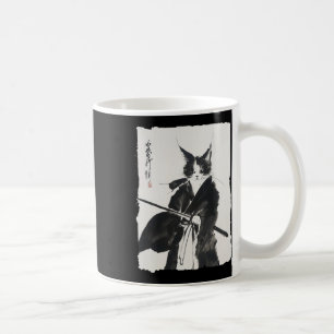 Taza De Café Samurai Cat Tee Vintage Ukiyo-e Warrior Art Graphi