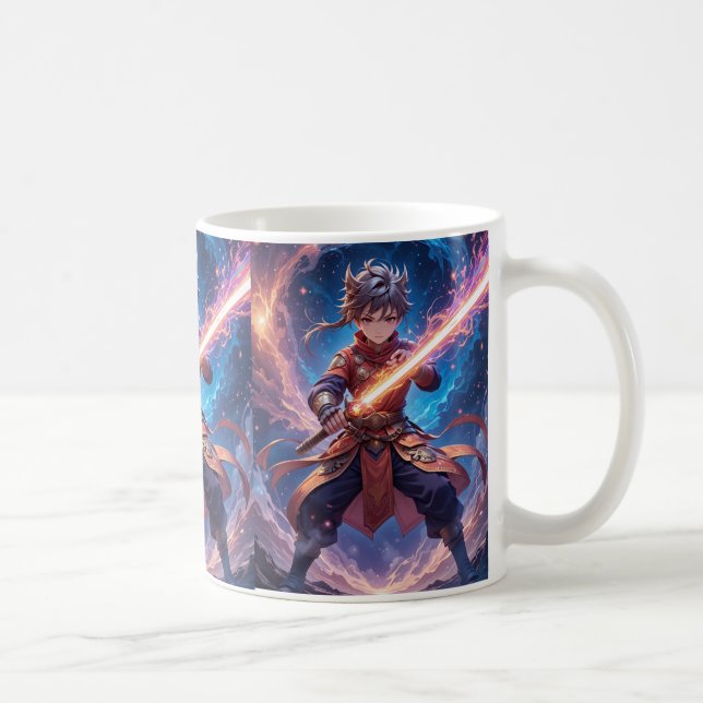 Taza De Café Samurai cósmico - Zazzle del Guardián de las Estre (Derecha)