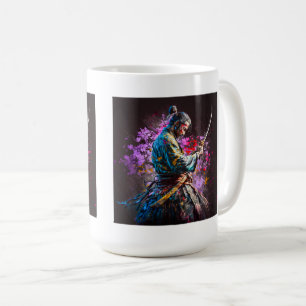 Taza De Café Samurai Pinting Classic Mug, 15 oz