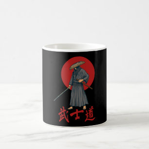 Taza De Café Samurái Retro con Katana - Japonés
