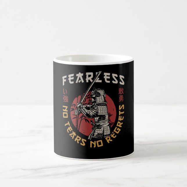 Taza De Café Samurai retro intrépido (Centro)