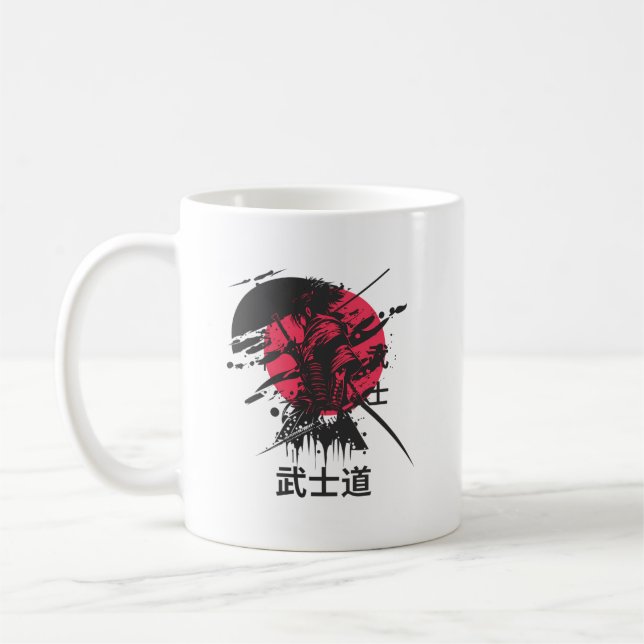 Taza De Café Samurai Warrior Mug – Bushido Code Design (Izquierda)