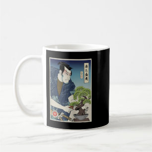 Taza De Café Samurai Y Bonsai Tree Ukiyoe Japonés Warrior Lo