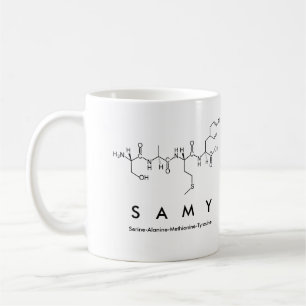 Taza De Café Samy peptide name mug
