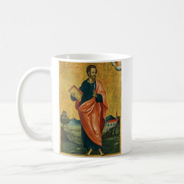 Taza De Café San Bartolomé el ícono ortodoxo del Apóstol (Izquierda)