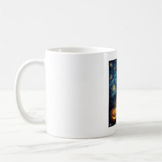 Taza De Café San Bernardo Perro Lindo Halloween Jack O Linterna