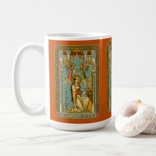 Taza De Café San Cecilia NeoGótica de Roma (BNG 02) (Con donut)