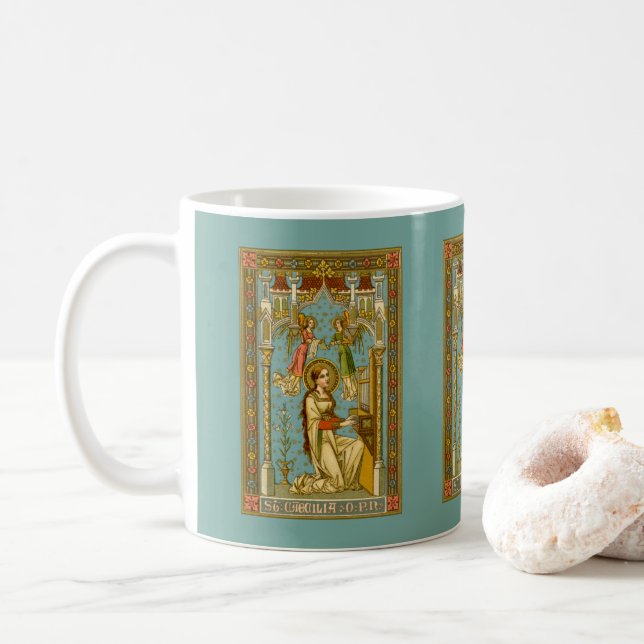 Taza De Café San Cecilia NeoGótica de Roma (BNG 02) (Con donut)
