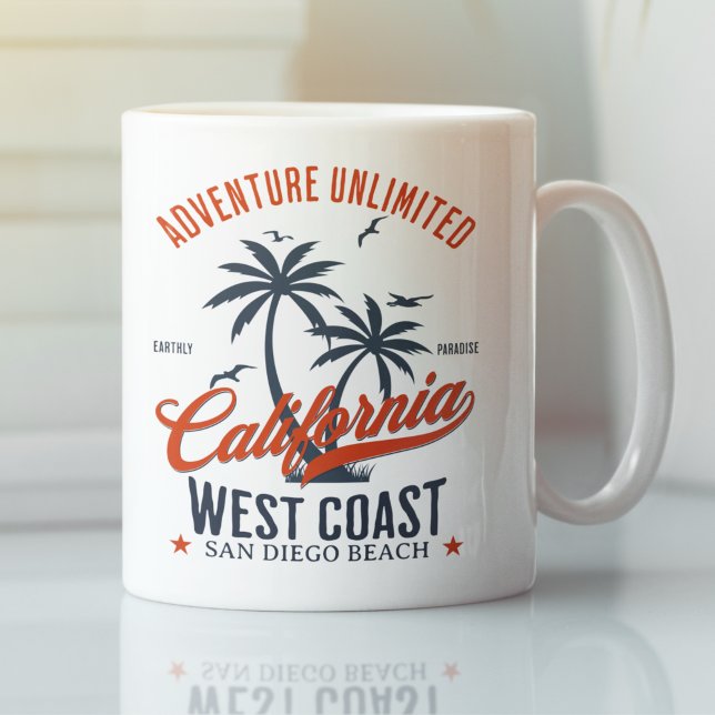 Taza De Café San Diego California Beach Funny San Diego  (Subido por el creador)