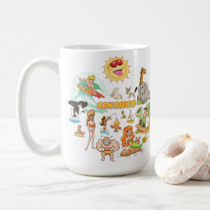 Taza De Café San Diego California White