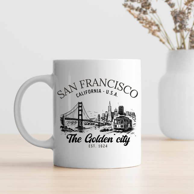 Taza De Café San Francisco Golden Gate Skyline (Subido por el creador)