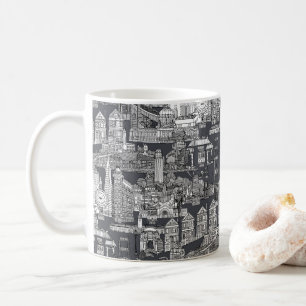 Taza De Café San Francisco toile negro hierro gris