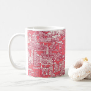 Taza De Café San Francisco toile viva magenta rosa rosa