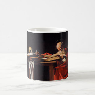 Taza De Café San Jerónimo escribiendo por Michelangelo Caravagg