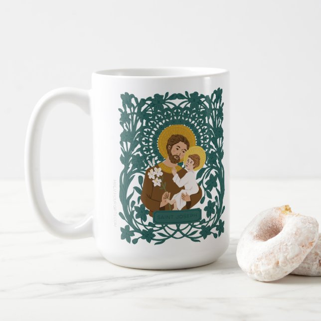 Taza De Café San José y Niño Jesús Mug (Con donut)