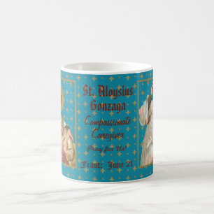 Taza De Café San Luis Gonzaga y víctima de la peste (M 006)