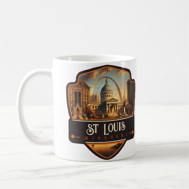 Taza De Café San Luis, Misuri | Vintage (Izquierda)