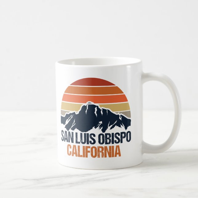 Taza De Café San Luis Obispo California Mountain Sunset (Derecha)