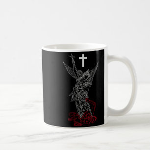 Taza De Café San Miguel Arcángel Derrotando a Satanás