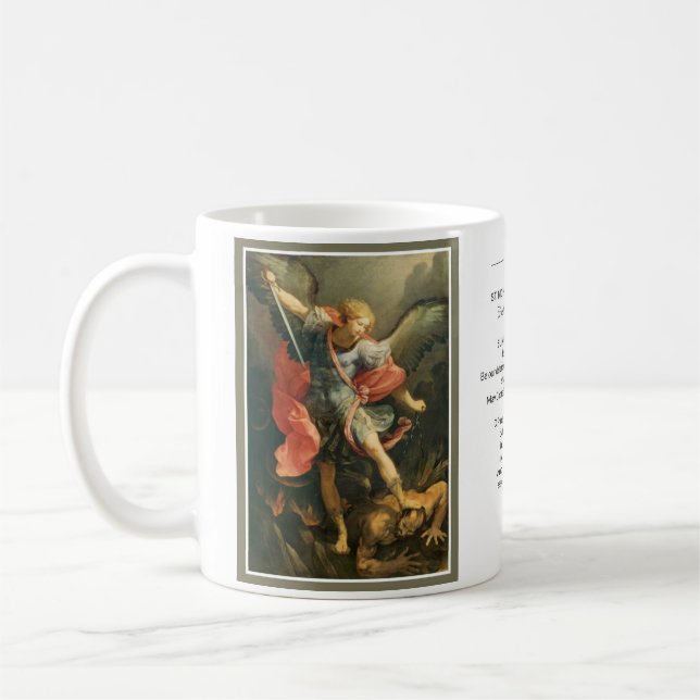 Taza De Café San Miguel el rezo potente del arcángel (Izquierda)