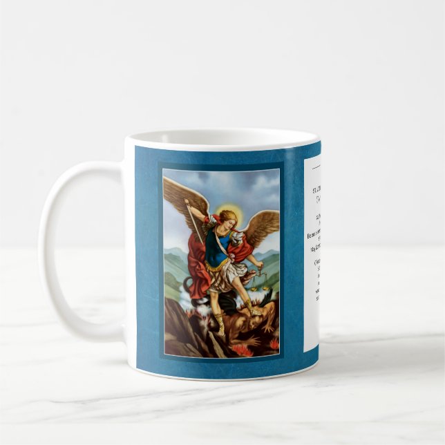Taza De Café San Miguel el rezo potente del arcángel (Izquierda)